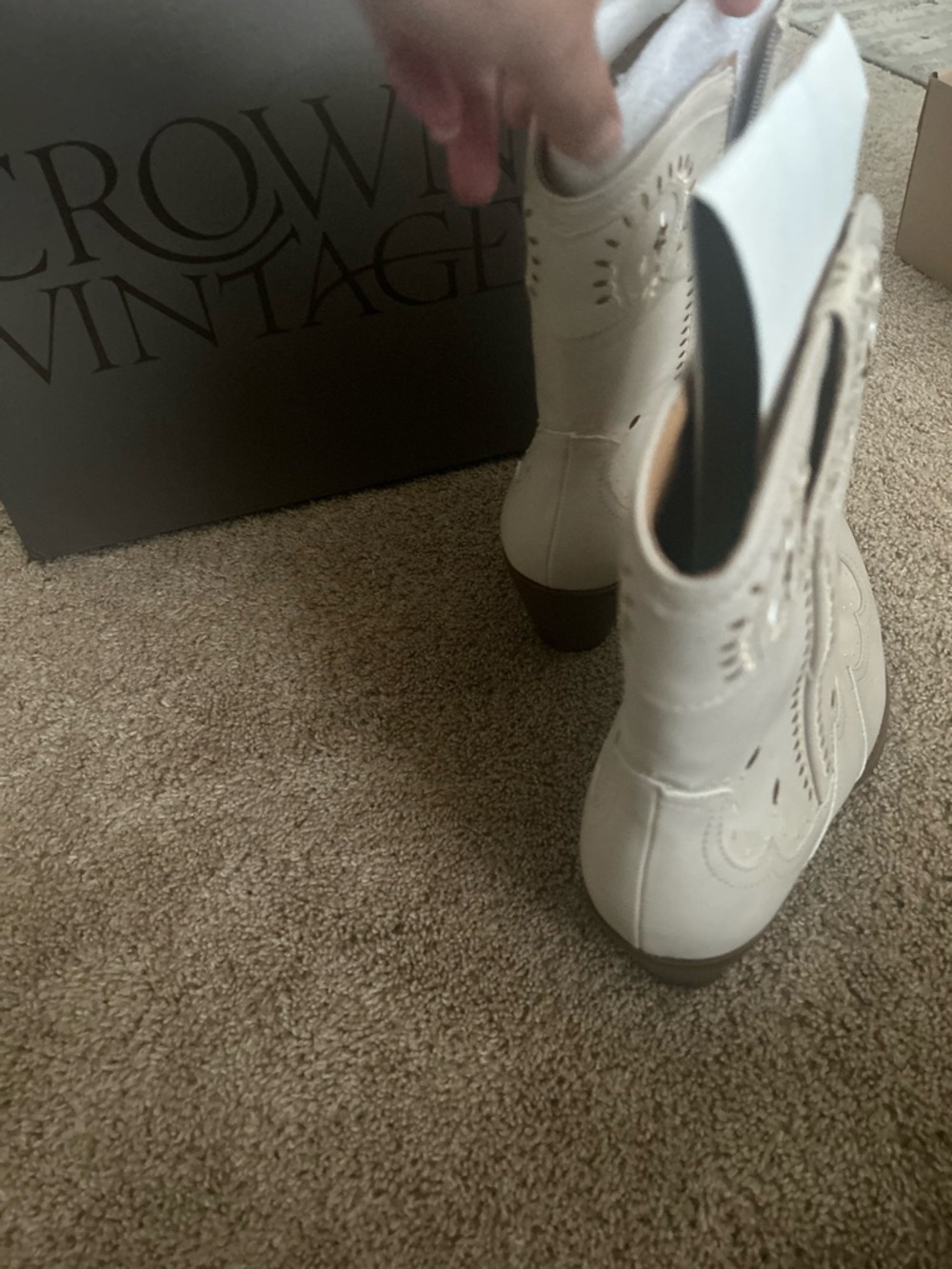 NWT CROWN VINTAGE floral cowboy boots 👢!! - Picture 12 of 16